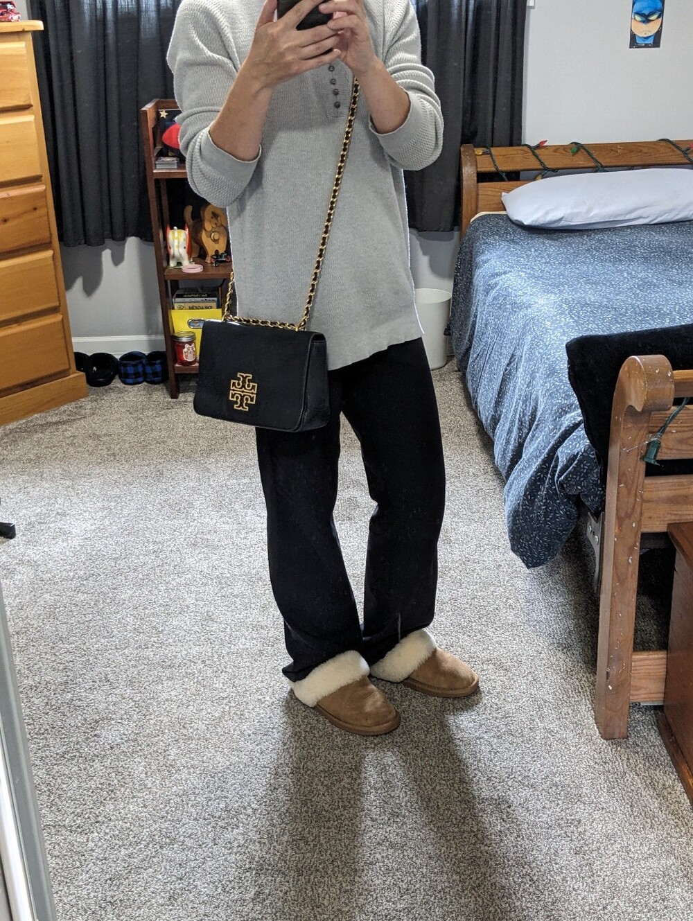 Tory Burch Britten Pebbled Leather Gold Chain Luxury Crossbody/Shoulder Bag π€ - Picture 10 of 17